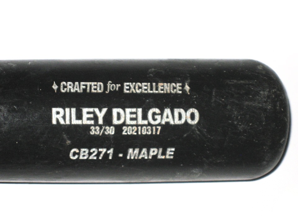 Riley Delgado 2021 Rome Braves Game Used & Signed Cooperstown CBC271 Maple  Baseball Bat - CRACKED