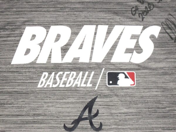 Rusber Estrada 2022 Spring Training Worn & Signed Atlanta Braves Baseball Nike Dri-Fit XXL Shirt