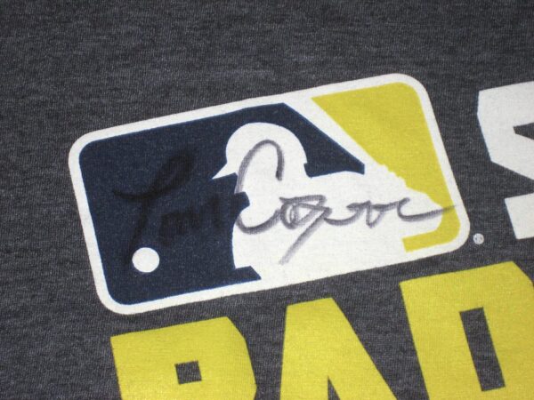 Tom Cosgrove 2021 Game Worn & Signed Official San Diego Padres Authentic Majestic XL Shirt