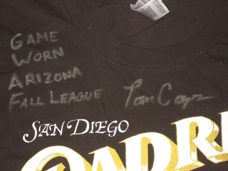 Tom Cosgrove 2021 Game Worn & Signed Official San Diego Padres Nike Pro  Shirt