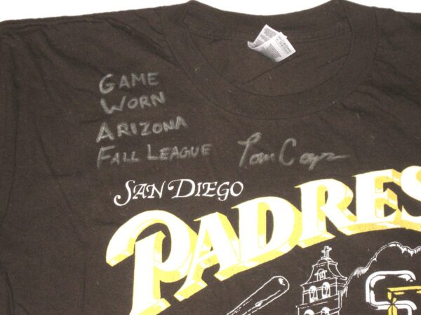 Tom Cosgrove Game Worn & Signed San Diego Padres Friar Faithful American Apparel Shirt - Worn in Arizona Fall League!