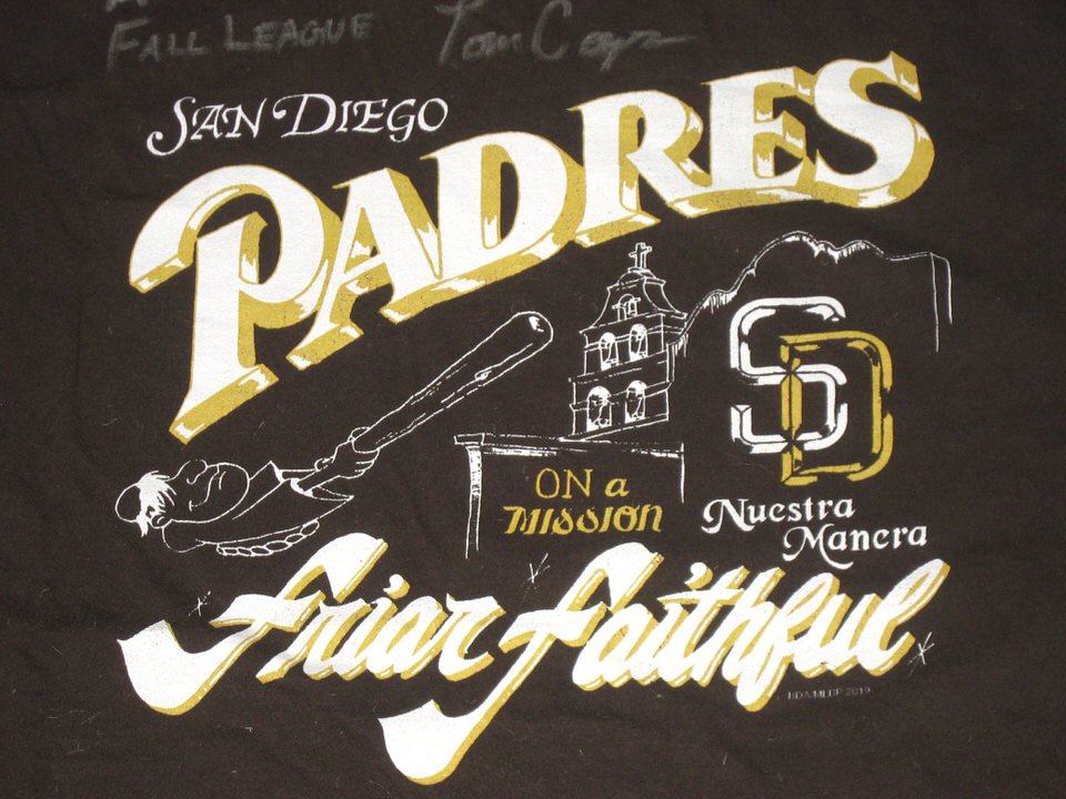 Tom Cosgrove 2021 Game Worn & Signed Official San Diego Padres Nike Pro  Shirt