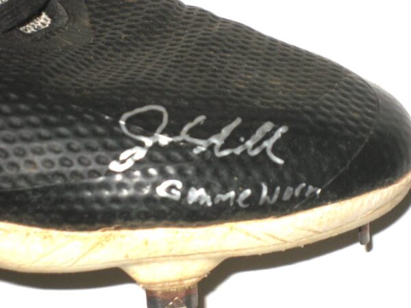 Jalen Miller Richmond Flying Squirrels Game Worn & Signed Black, Gray & White Adidas Cleats