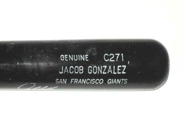 Jalen Miller San Jose Giants Game Used & Signed Louisville Slugger Model C271 Baseball Bat