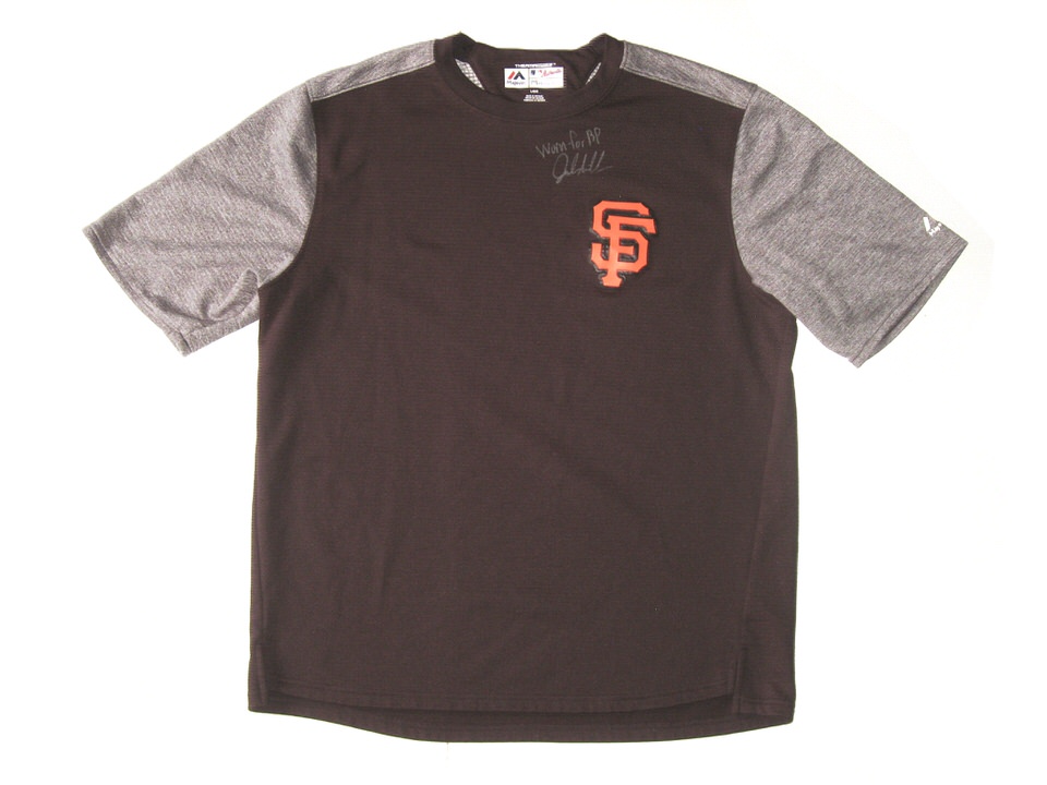 San Francisco Giants Vintage Sleeveless Grey Majestic MLB Jersey