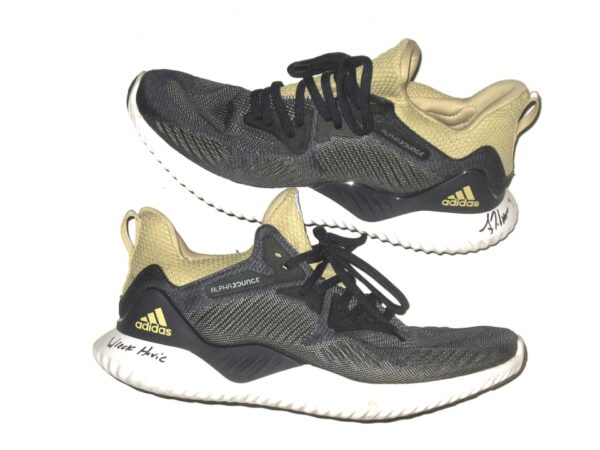 Luke Waddell Georgia Tech Yellow Jackets Training Worn & Signed Blue & Gold Adidas Alphabounce Shoes