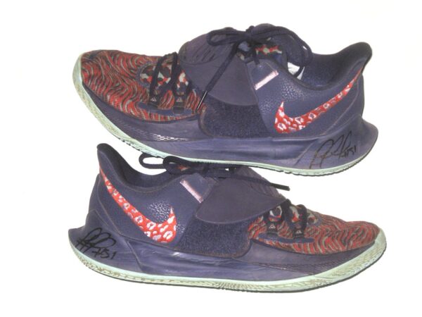 Rusber Estrada 2022 Rome Braves Training Worn & Signed Nike Kyrie 3 Low New Orchid Shoes