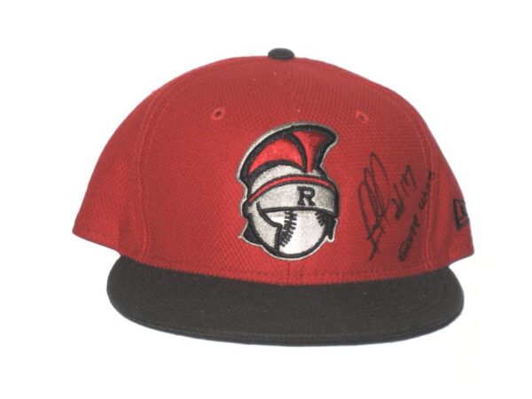 Rusber Estrada Game Worn & Signed Official Rome Braves New Era 59FIFTY Fitted Hat