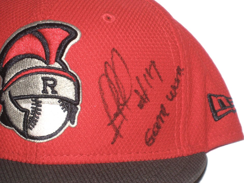 Rusber Estrada Game Worn & Signed Official Rome Braves New Era 59FIFTY  Fitted Hat