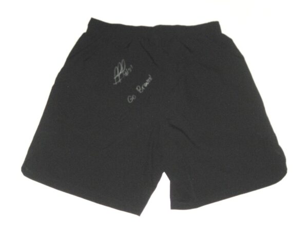 Rusber Estrada Training Worn & Signed "Go Braves!" Augusta GreenJackets Nike Dri-Fit XL Shorts