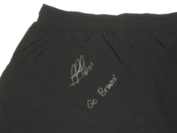 Rusber Estrada Training Worn & Signed "Go Braves!" Augusta GreenJackets Nike Dri-Fit XL Shorts