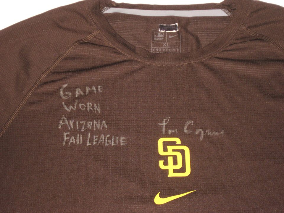 Tom Cosgrove 2021 Game Worn & Signed Official San Diego Padres Nike Pro  Shirt