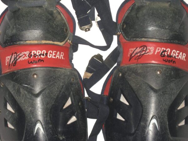 Cesar Rodriguez 2022 FCL Braves Game Worn & Signed Force3 Pro Gear Leg Guards