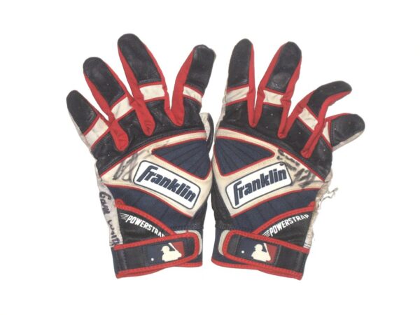 Cesar Rodriguez 2022 FCL Braves Game Worn & Signed Franklin Powerstrap Batting Gloves