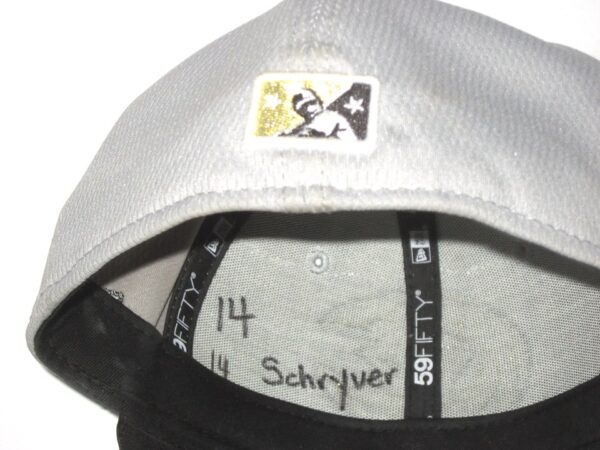 Hunter Schryver Game Worn & Signed Official Charlotte Knights New Era 59FIFTY Hat