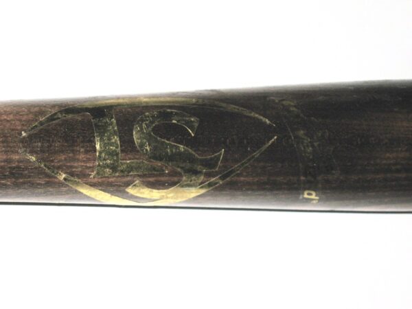 Jalen Miller 2018 San Jose Giants Game Used & Signed Louisville Slugger C271 Maple Baseball Bat - CRACKED