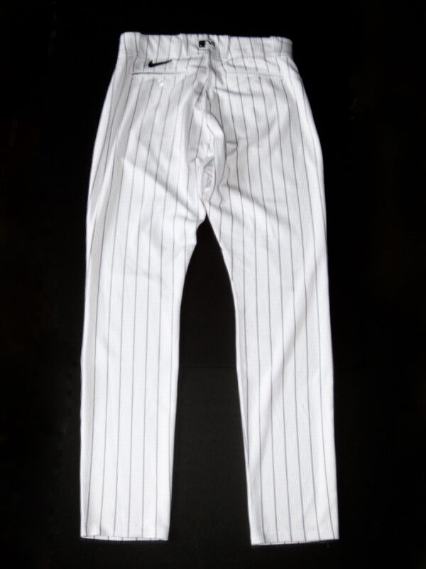 Jonathan Stiever Chicago White Sox Spring Training Worn & Signed Go Sox! White Pinstripe Nike Pants