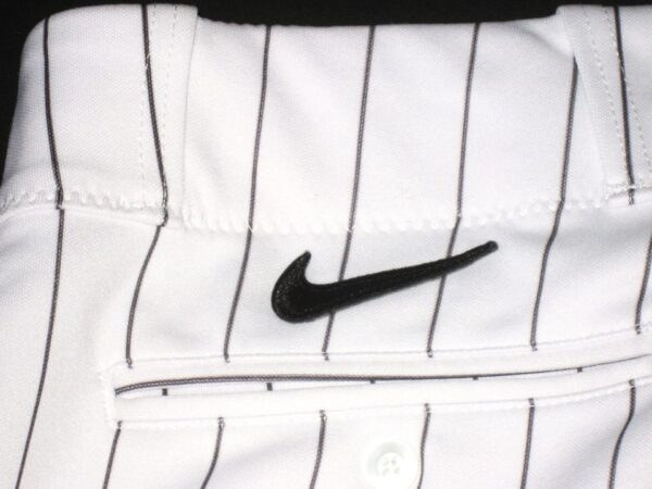 Jonathan Stiever Chicago White Sox Spring Training Worn & Signed Go Sox! White Pinstripe Nike Pants