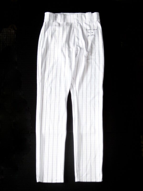 Jonathan Stiever Chicago White Sox Spring Training Worn & Signed White Pinstripe Nike Pants