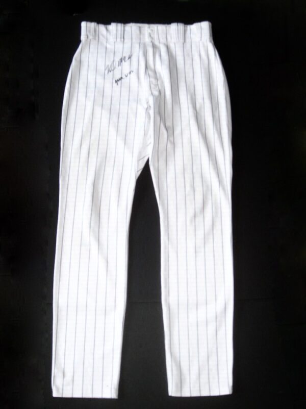 Kade McClure Chicago White Sox Spring Training Worn & Signed Pinstripe Nike Pants