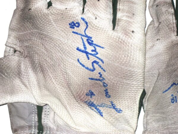 Landon Stephens 2022 Rome Braves Game Worn & Signed Franklin Batting Gloves