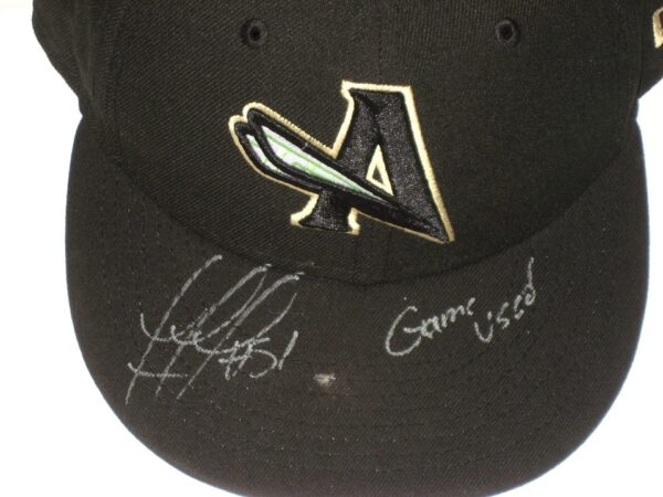 Rusber Estrada Game Used & Signed Official Augusta GreenJackets New Era Team Alternate 59FIFTY Fitted Hat