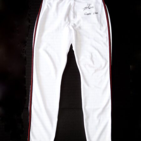 Rusber Estrada Rome Braves Game Worn & Signed White Majestic Pants