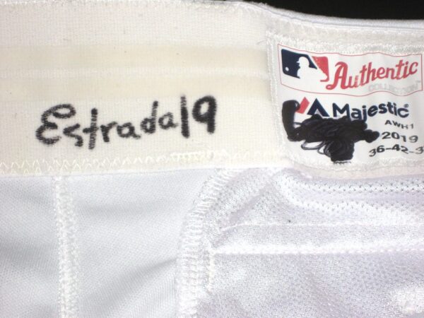 Rusber Estrada Rome Braves Game Worn & Signed White Majestic Pants