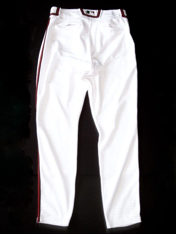 Rusber Estrada Rome Braves Game Worn & Signed White Majestic Pants