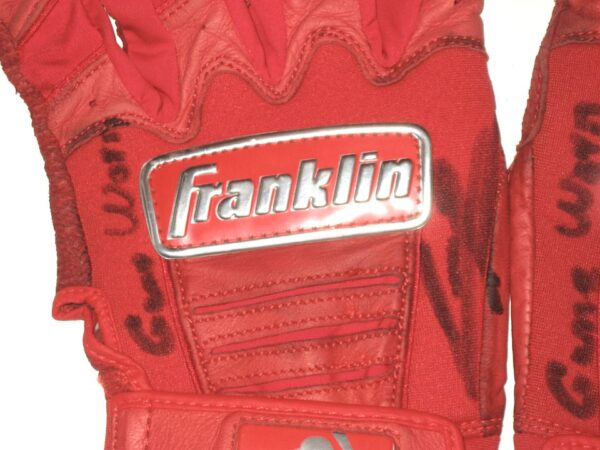 Cesar Rodriguez 2022 FCL Braves Game Worn & Signed Franklin Batting Gloves