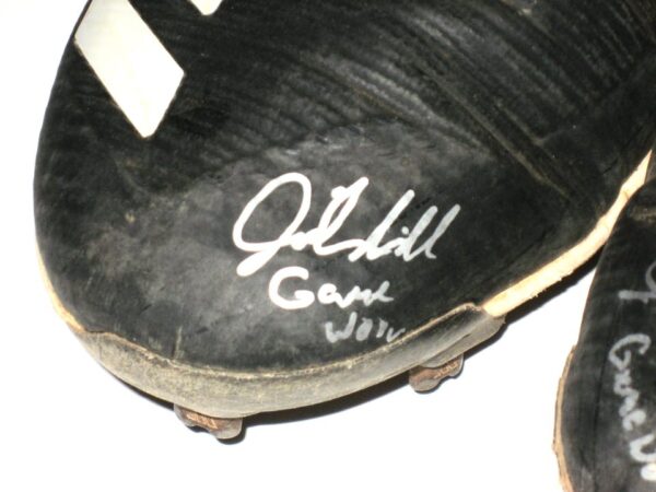 Jalen Miller 2021 Mississippi Braves Game Used & Signed Black & White Adidas Cleats