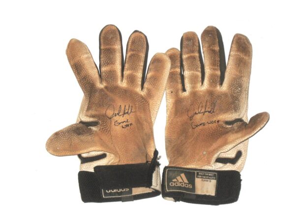 Jalen Miller Richmond Flying Squirrels Game Worn & Signed Adidas Adizero Batting Gloves