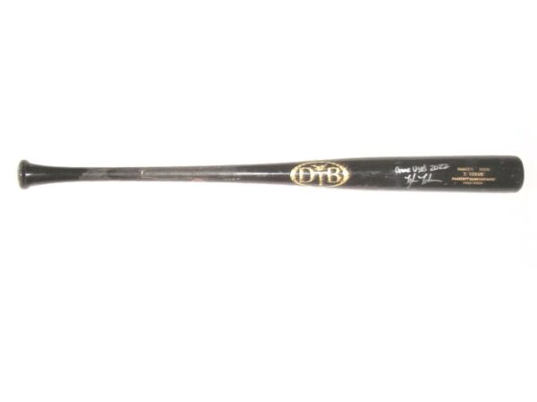 Tyler Tolve 2022 Rome Braves Game Used & Signed Dove Tail DTB Model CC-1 Maple Baseball Bat - CRACKED