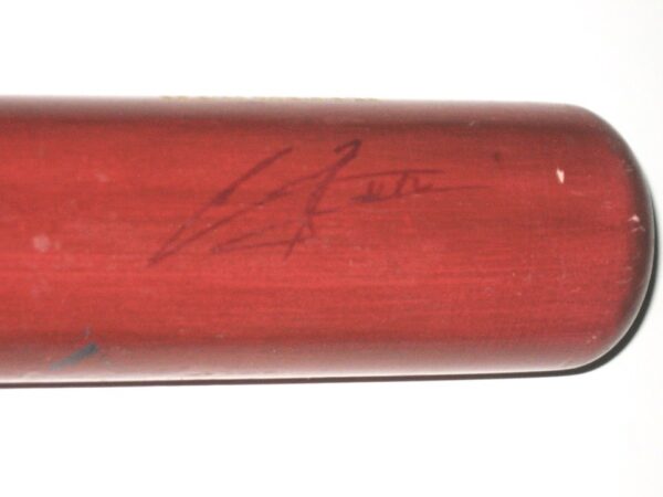 Cesar Rodriguez 2022 FCL Braves Game Used & Signed Birdman Maple Baseball Bat - CRACKED