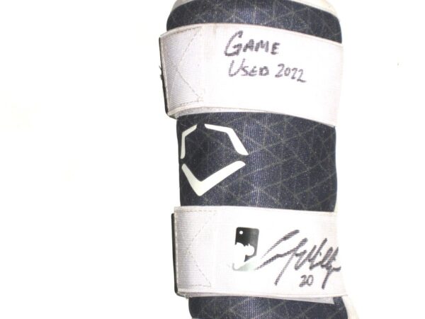 Cody Milligan 2022 Mississippi Braves Game Used & Signed EvoShield Leg Guard