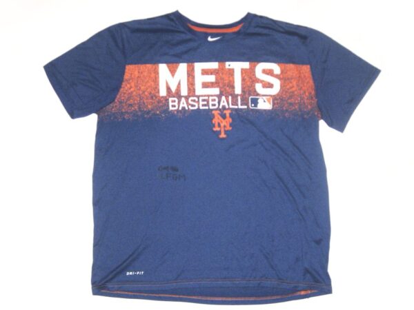 Colby Morris 2022 Team Issued & Signed LFGM Official Blue & Orange New York Mets Baseball Nike Dri-Fit XL Shirt