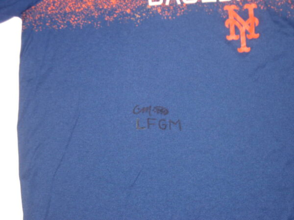 Colby Morris 2022 Team Issued & Signed LFGM Official Blue & Orange New York Mets Baseball Nike Dri-Fit XL Shirt