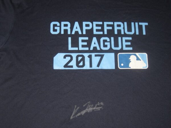 Kevin Josephina Atlanta Braves 2017 Spring Training Worn & Signed Grapefruit League Nike Dri-Fit Shirt