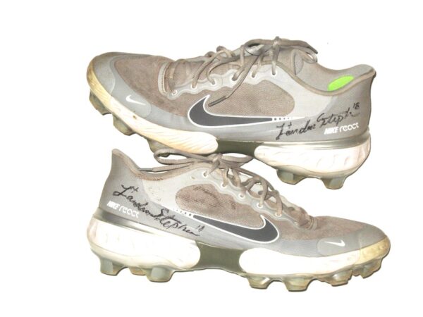 Landon Stephens 2022 Rome Braves Game Worn & Signed Nike Alpha Huarache Baseball Cleats