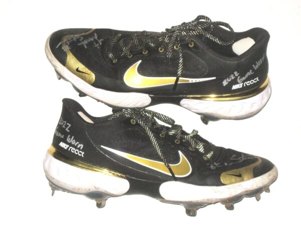 Landon Stephens 2022 Rome Braves Game Worn & Signed Nike Alpha Huarache Baseball Cleats