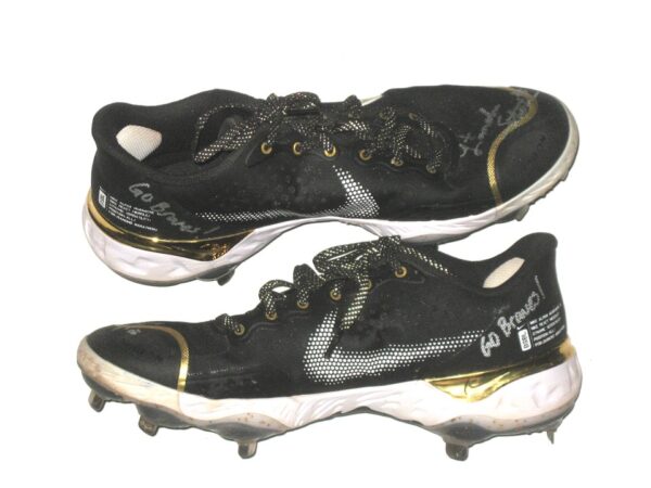 Landon Stephens 2022 Rome Braves Game Worn & Signed Nike Alpha Huarache Baseball Cleats