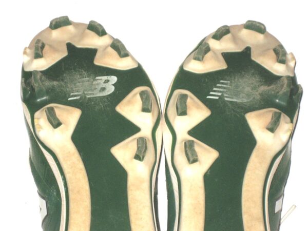 Landon Stephens Augusta GreenJackets Game Worn & Signed Green & White New Balance Baseball Cleats