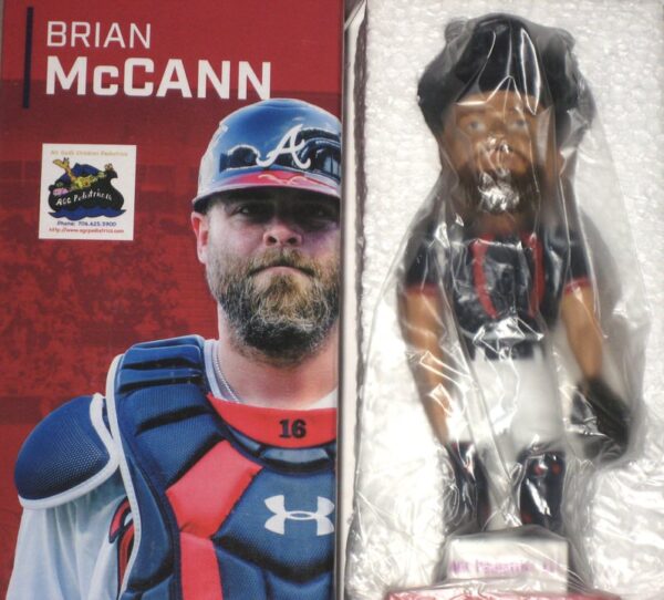 New In Box Brian McCann SGA Bobblehead Given Away by 2021 Rome Braves