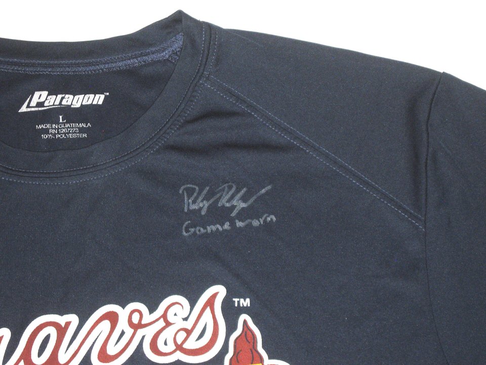 Riley Delgado 2022 Game Worn & Signed Blue Atlanta Braves Baseball Nike  Dri-Fit Shirt - Big Dawg Possessions