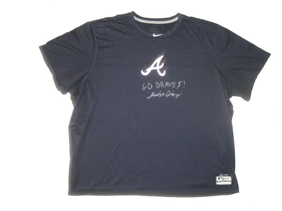 Indigo Diaz Team Issued & Signed Official Atlanta Braves Nike Authentic  Collection Thermal Crew Performance Pullover Sweatshirt - Big Dawg  Possessions
