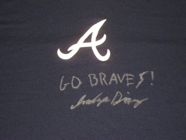 Indigo Diaz 2022 Game Worn & Signed Official Atlanta Braves Nike Dri-Fit Shirt