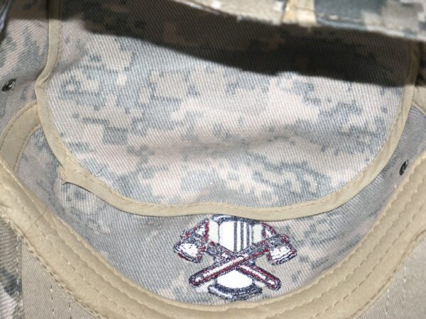 Indigo Diaz Team Issued & Signed GO BRAVES! Official Camo Rome Braves Hat