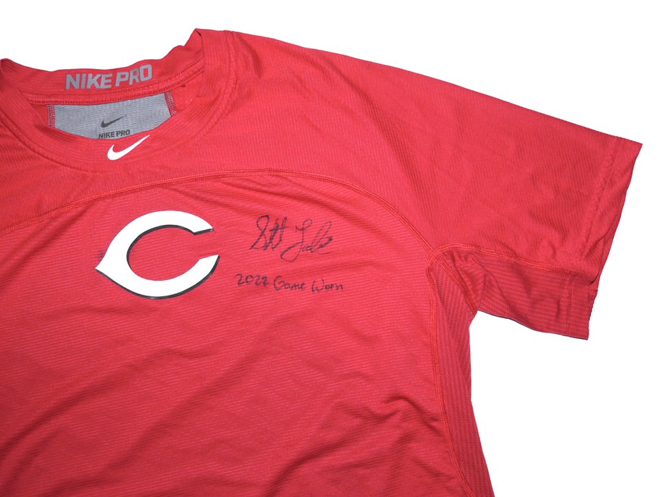 Stuart Fairchild 2022 Player Issued & Signed Official Cincinnati Reds #84  Nike Short Sleeve Pullover Jacket - Big Dawg Possessions