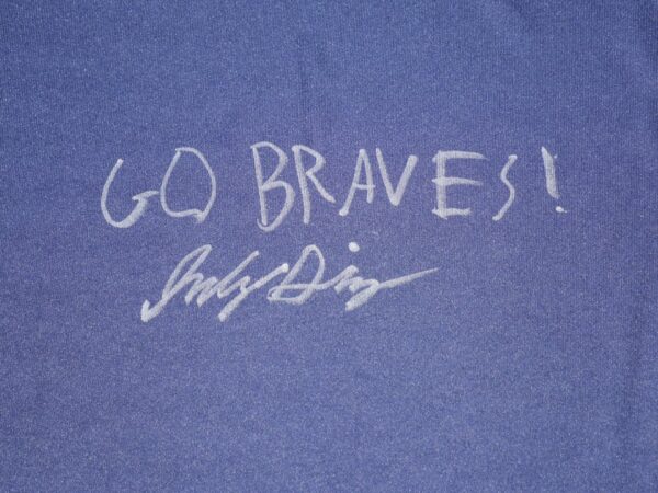 Indigo Diaz 2022 Mississippi Braves Practice Worn & Signed Long Sleeve Mizuno Performance DryLite XXL Shirt1