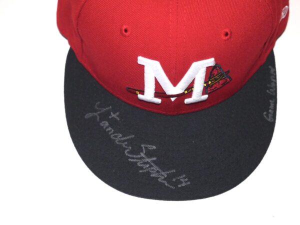 Landon Stephens 2022 Game Worn & Signed Official Mississippi Braves Road New Era 59FIFTY Hat